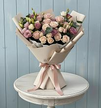 Букет цветов из:  Розы и Лизиантусы #REPLACE_PRED# Манасе