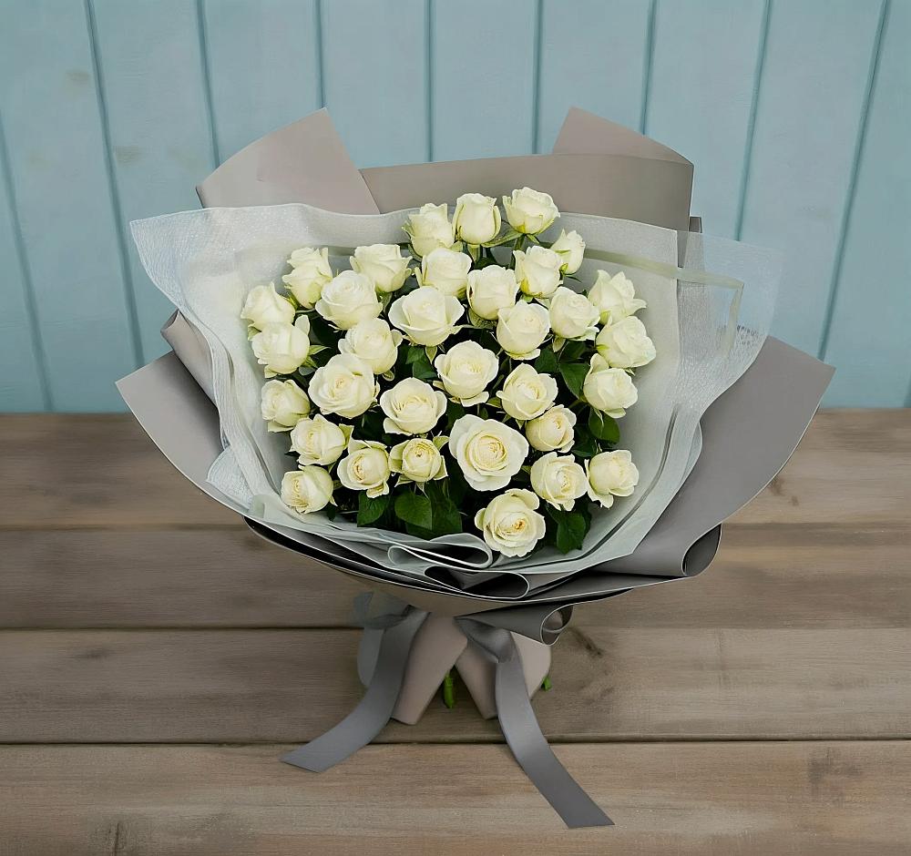 Букет Белоснежная нежность в Манасе