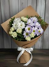 Букет цветов из:  Хризантемы и Розы в Манасе