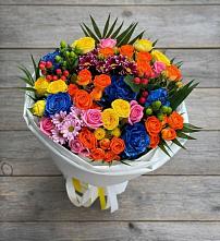 Букет цветов из:  Розы и Хризантемы в Манасе