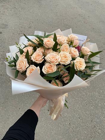 Букет Кремовые розы Латте в Манасе