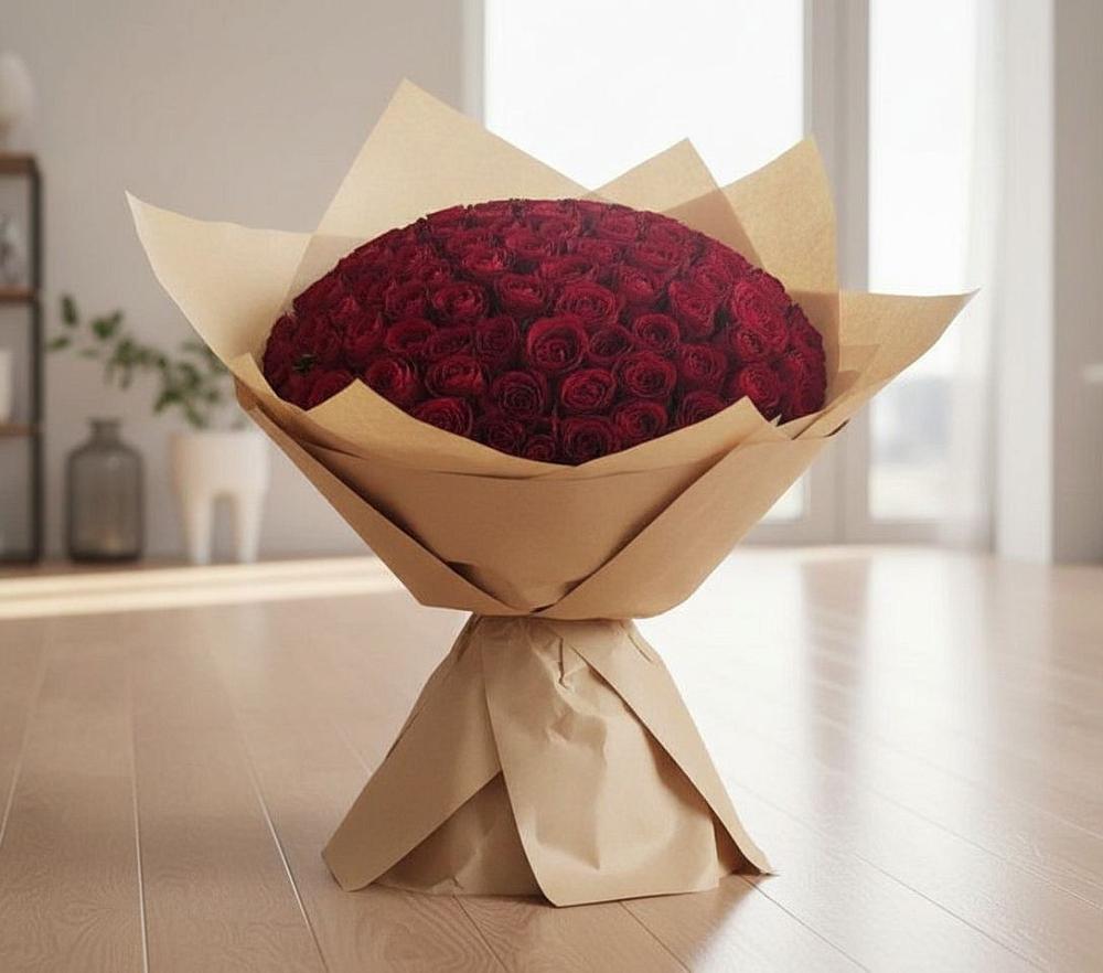 Букет 101 Красная роза в Манасе