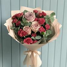 Букет цветов из:  Гвоздики и Розы в Манасе
