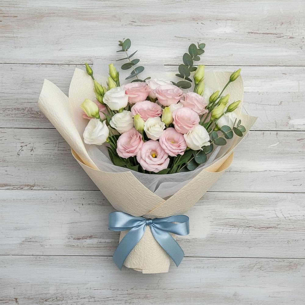 Букет цветов из: Лизиантусы в Манасе